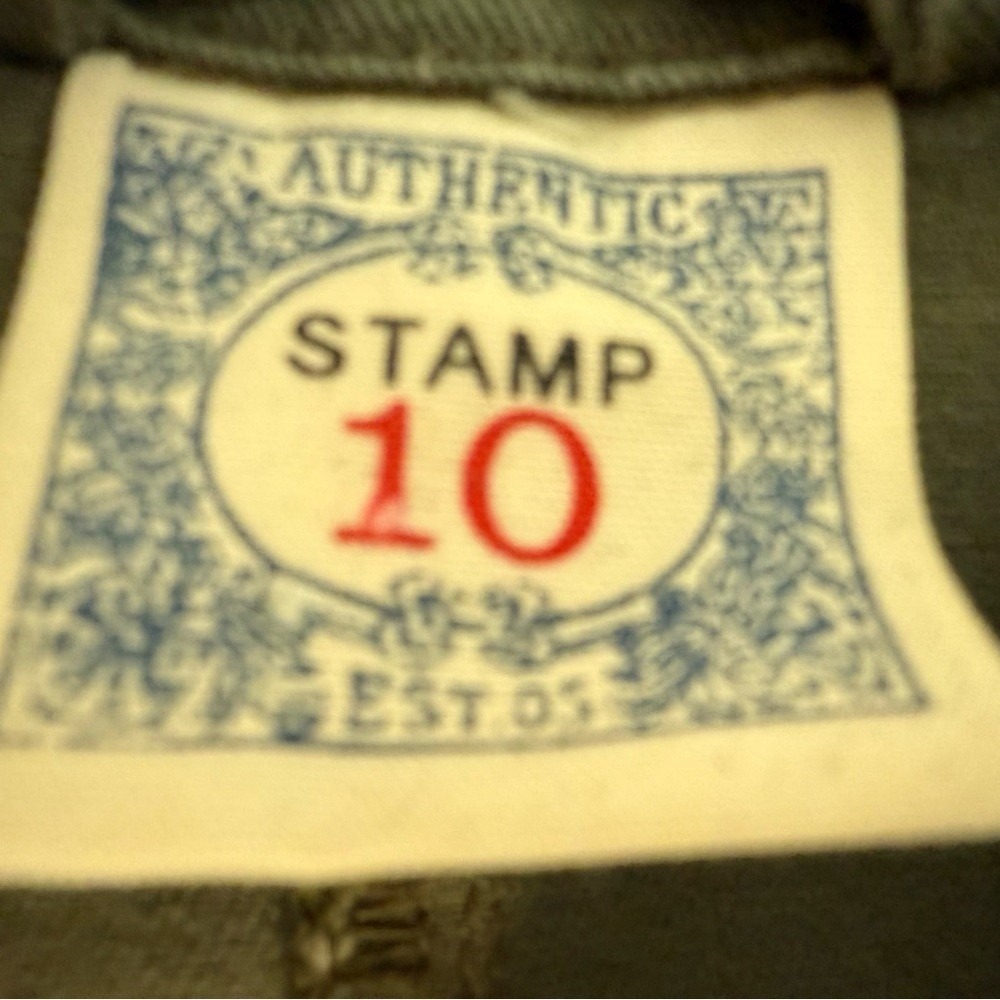 Authentic Stamp 10 Button Down Utility Jacket L/X… - image 8